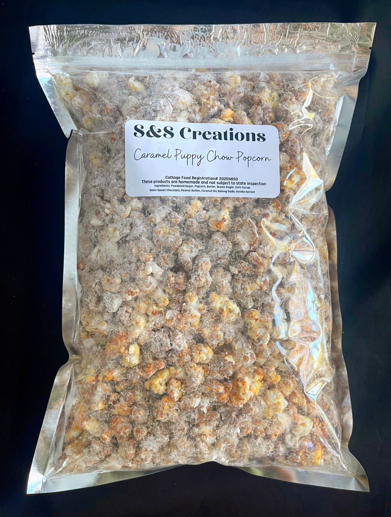 Caramel Puppy Chow Popcorn